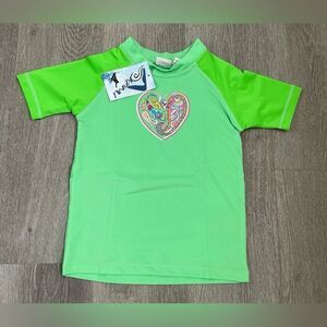 Kanu carolina Rash Guard size M(10) Kids Green Swim Shirt